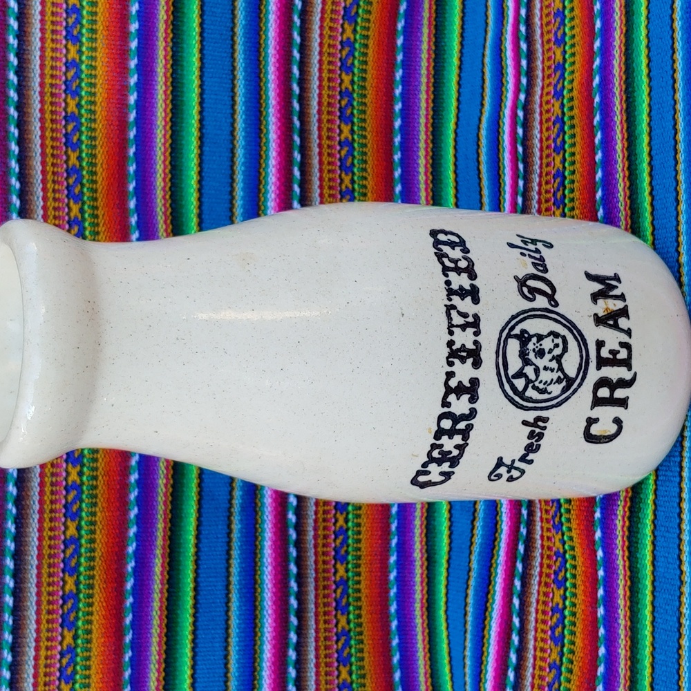 Antique Creamery Ceramic Farm Style Milk Cream Bottle